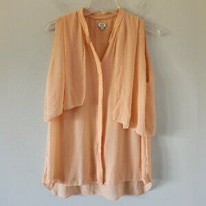 ARITZIA | Wilfred 100% Silk Blouse Sleeveless Orange Sz M